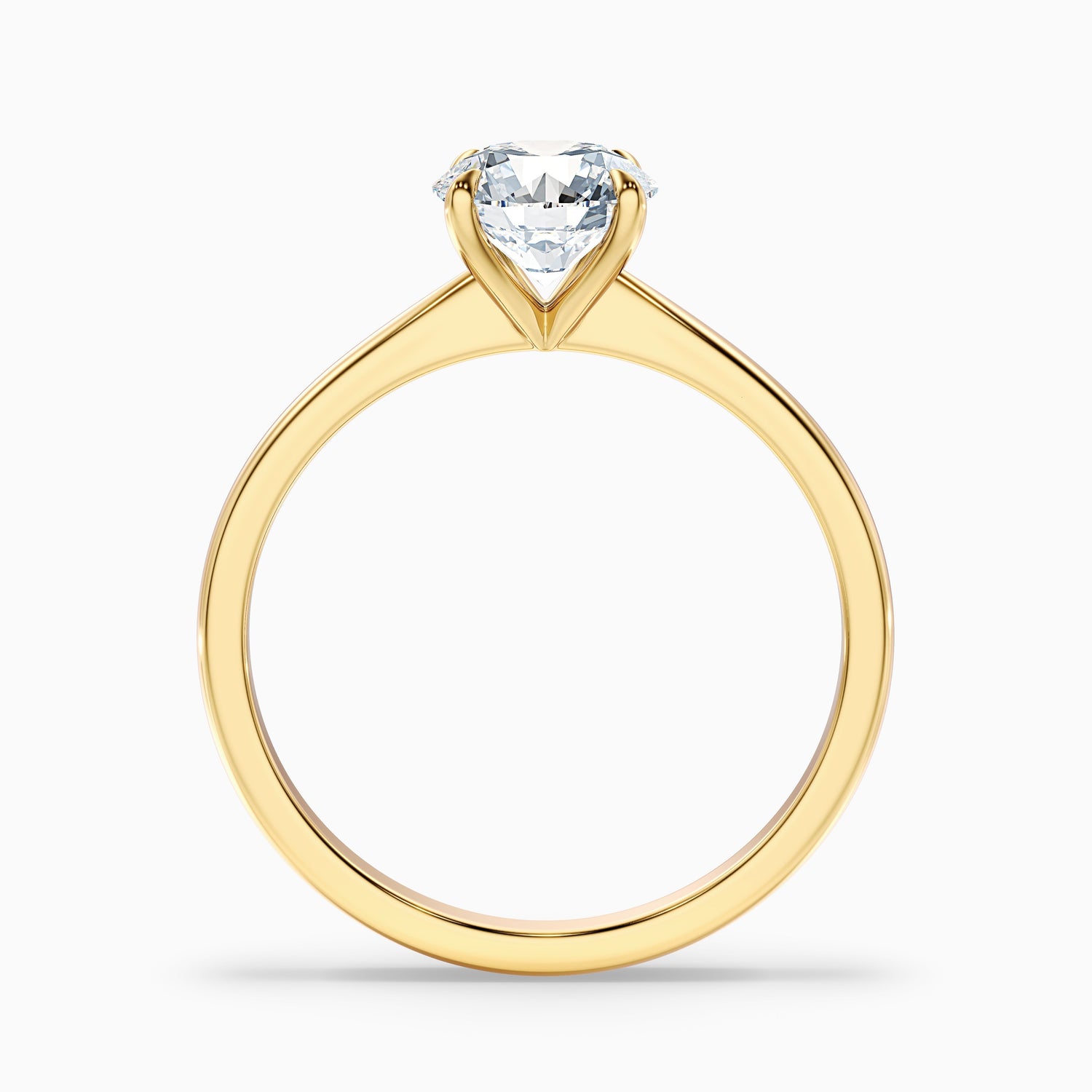 Diana 2.5 Carat Round Solitaire Lab Grown Diamond Ring in 10k Yellow Gold