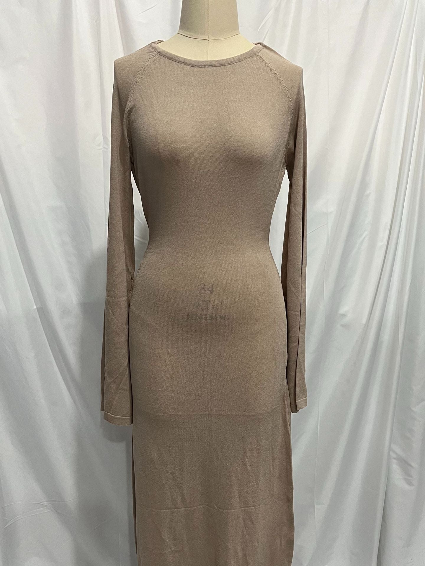 French Sexy Backless Dress Knitted Thin Autumn Winter Vacation Dress by Ragazza