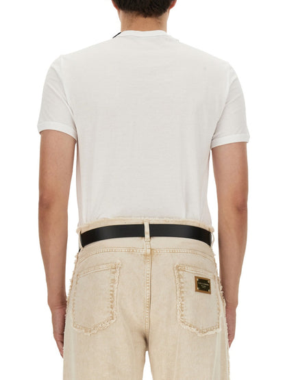 Dolce &amp; Gabbana Men "Bee And Crown" Embroidered T-Shirt