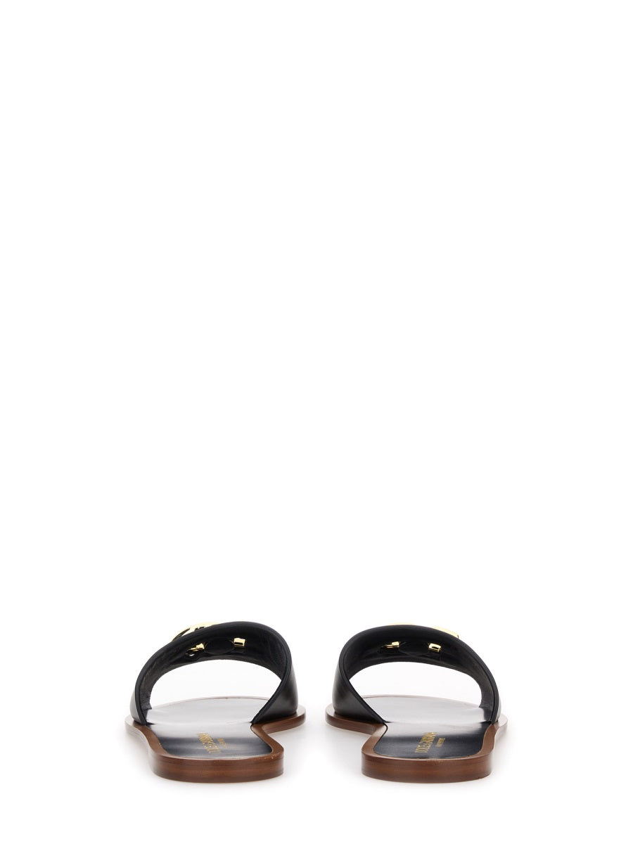 Dolce &amp; Gabbana Women Leather Slide Sandal by Luosophy