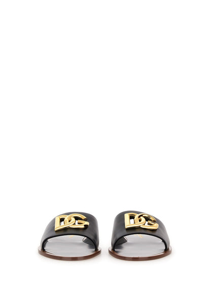 Dolce &amp; Gabbana Women Leather Slide Sandal by Luosophy