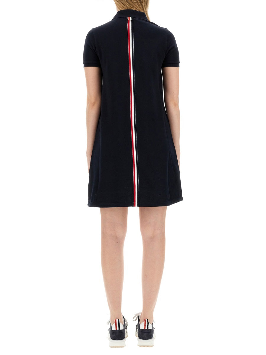 Thom Browne Women Cotton Pique Polo Shirt Dress by Luosophy