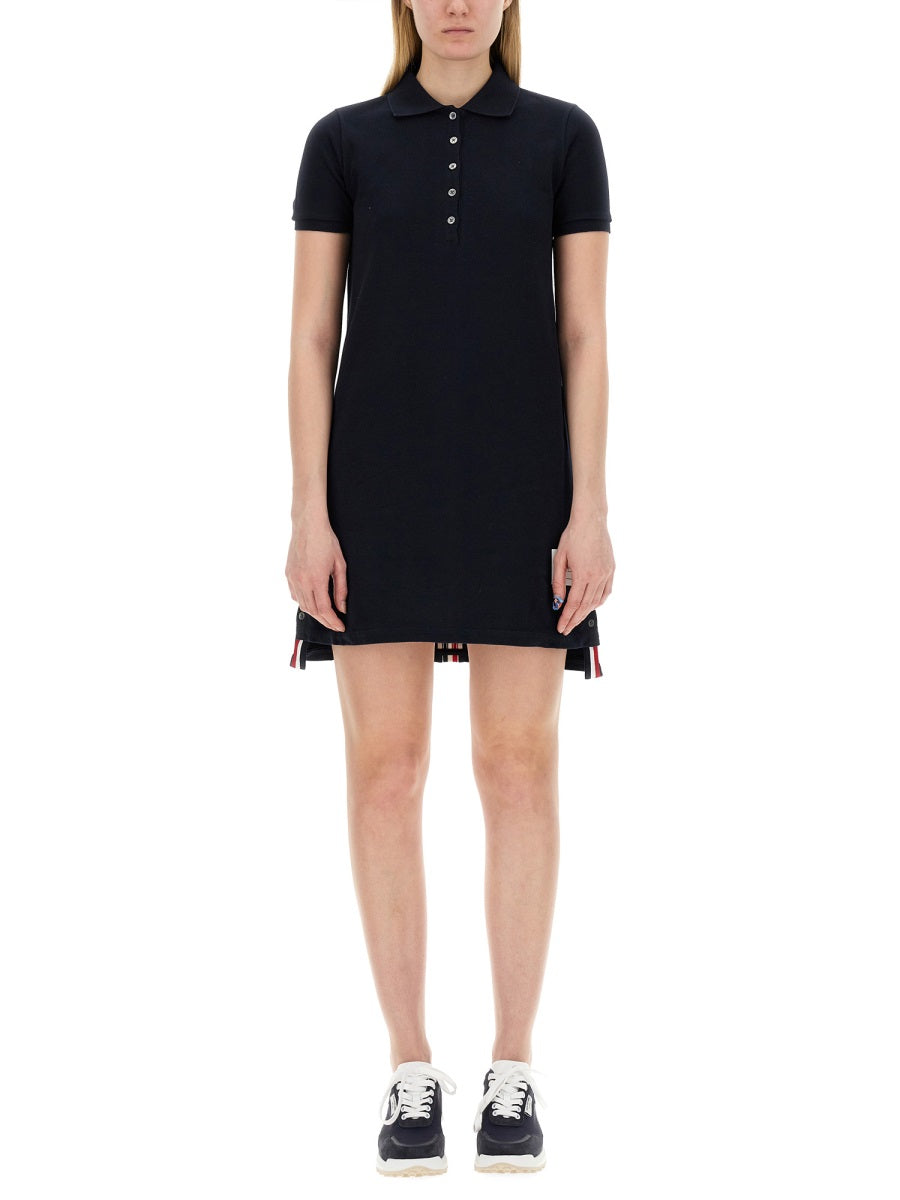 Thom Browne Women Cotton Pique Polo Shirt Dress by Luosophy