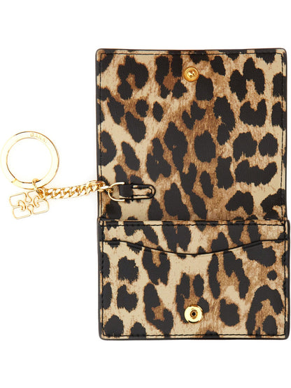 Ganni Women "Bou" Card Holder With Animal Motif by Luosophy