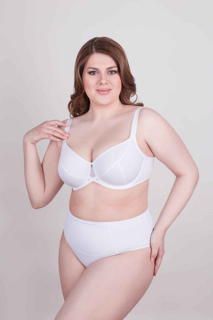 Bra Milavitsa 105910 - Underwired, Triple Segment, Fixed Straps