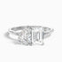 Zoey Toi Et Moi Diamond Ring in 14k White Gold With Pear and Emerald Two Stone Lab Grown Diamond (5 Ct. Tw.)  DestGlow