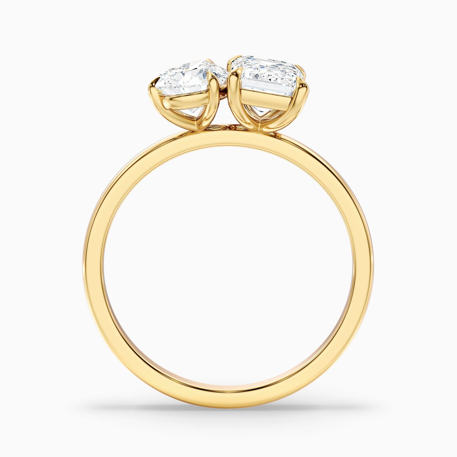 Zoey Toi Et Moi Ring in 925 Sterling Silver With Pear and Emerald Two Stone Lab Grown Diamond (2.5 Ct. Tw.)
