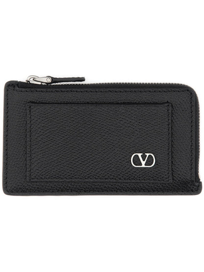 Valentino Garavani Men "Vlogo Signature" Leather Coin Purse by Luosophy