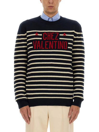 Valentino Men "Chez Valentine" Wool Sweater by Luosophy