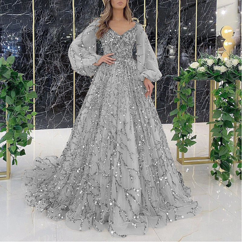 Gold Heavy Industry Beads Luxury Evening Dress Sexy Socialite Aura Queen Maxi Dress by Ragazza