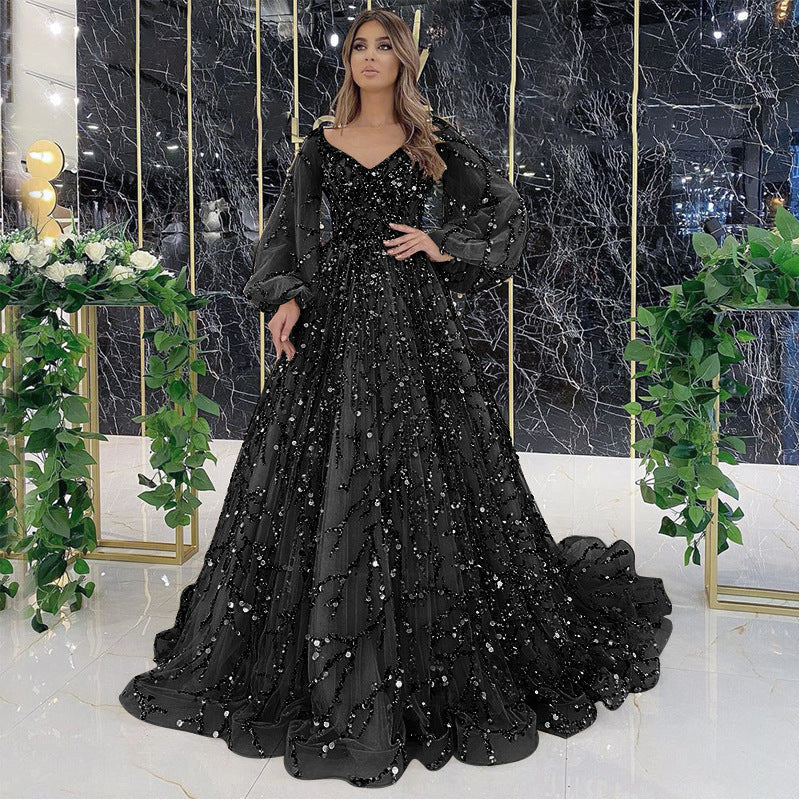 Gold Heavy Industry Beads Luxury Evening Dress Sexy Socialite Aura Queen Maxi Dress by Ragazza