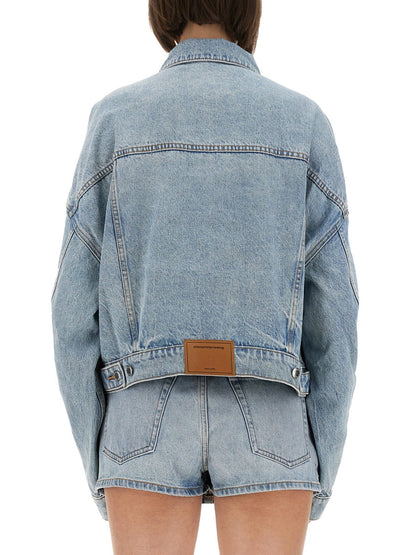 Alexander Wang Women Denim Clip-On Trucker Jacket by Luosophy