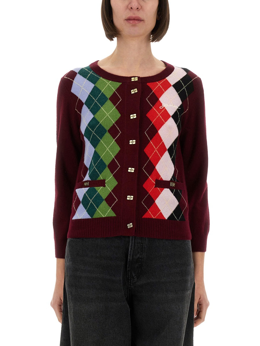 Ganni Women Jacquard Cashmere Cardigan by Luosophy
