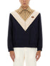 Valentino Men Wool Bomber Jacket With Print Toute La V by Luosophy
