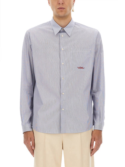 Valentino Men Striped Cotton Shirt by Luosophy