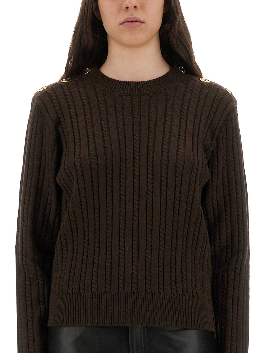 Golden Goose Women Wool Sweater With Button Detail by Luosophy