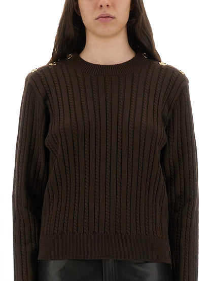 Golden Goose Women Wool Sweater With Button Detail by Luosophy