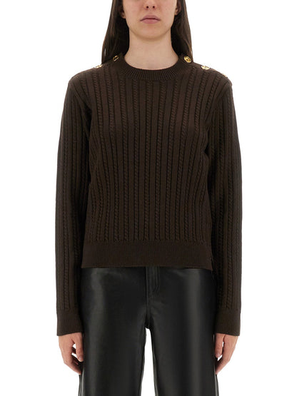 Golden Goose Women Wool Sweater With Button Detail by Luosophy