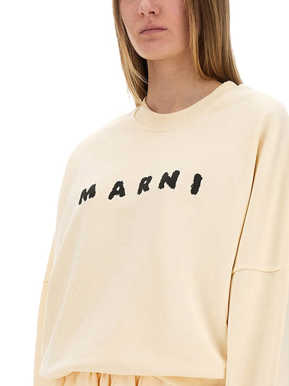 Marni Women Cotton Sweatshirt With Print by Luosophy