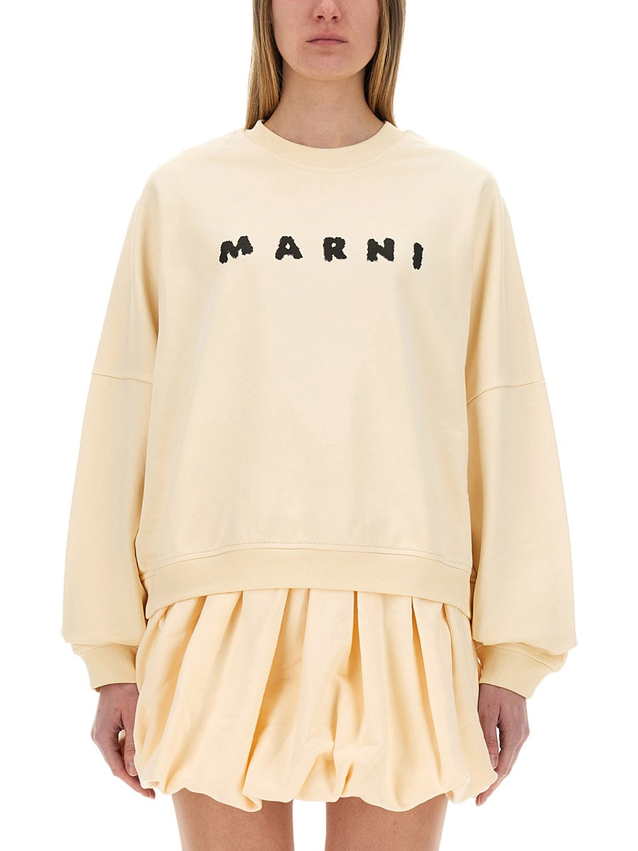 Marni Women Cotton Sweatshirt With Print by Luosophy