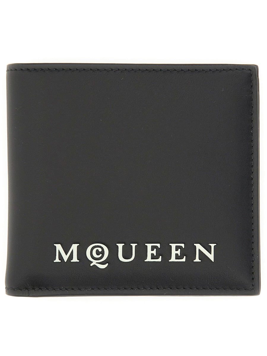 Alexander Mcqueen Men Bifold Wallet With Logo by Luosophy