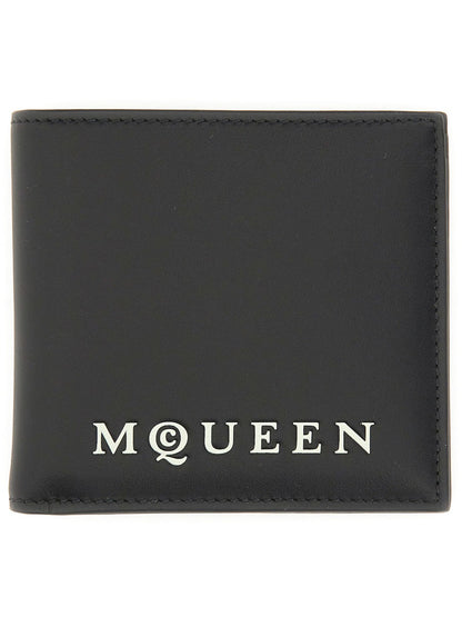 Alexander Mcqueen Men Bifold Wallet With Logo by Luosophy