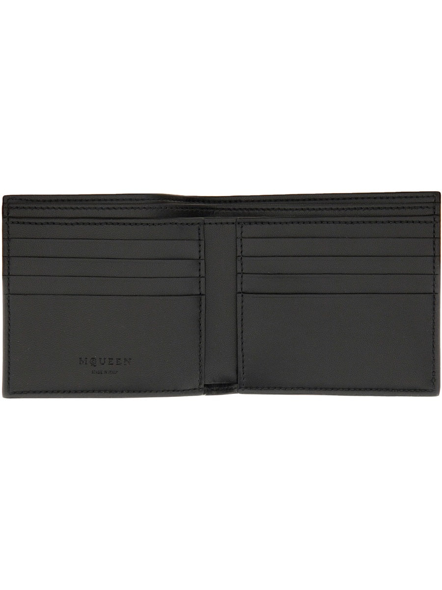 Alexander Mcqueen Men Bifold Wallet With Logo by Luosophy