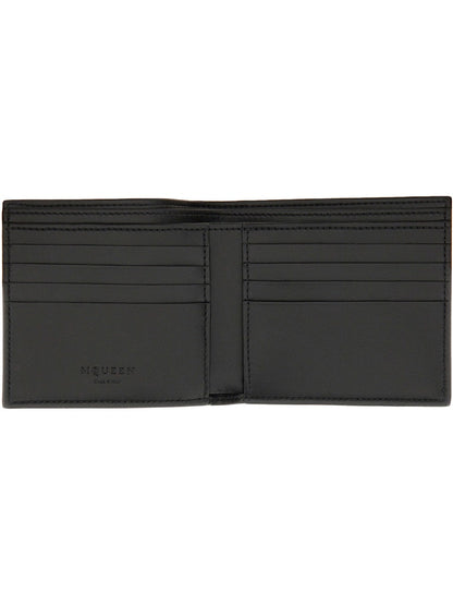 Alexander Mcqueen Men Bifold Wallet With Logo by Luosophy