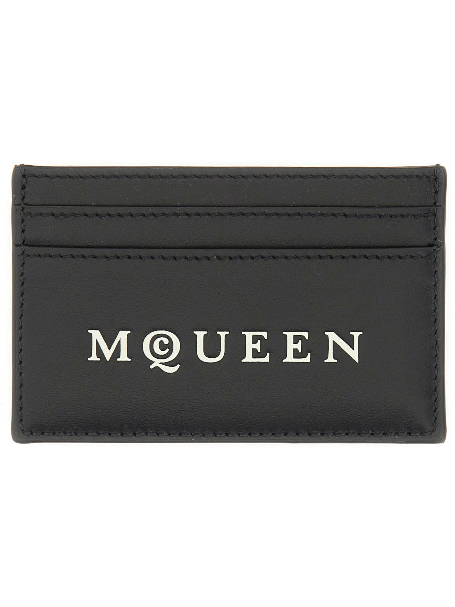 Alexander Mcqueen Men Card Holder With Logo by Luosophy