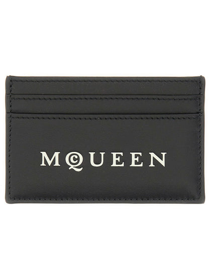 Alexander Mcqueen Men Card Holder With Logo by Luosophy