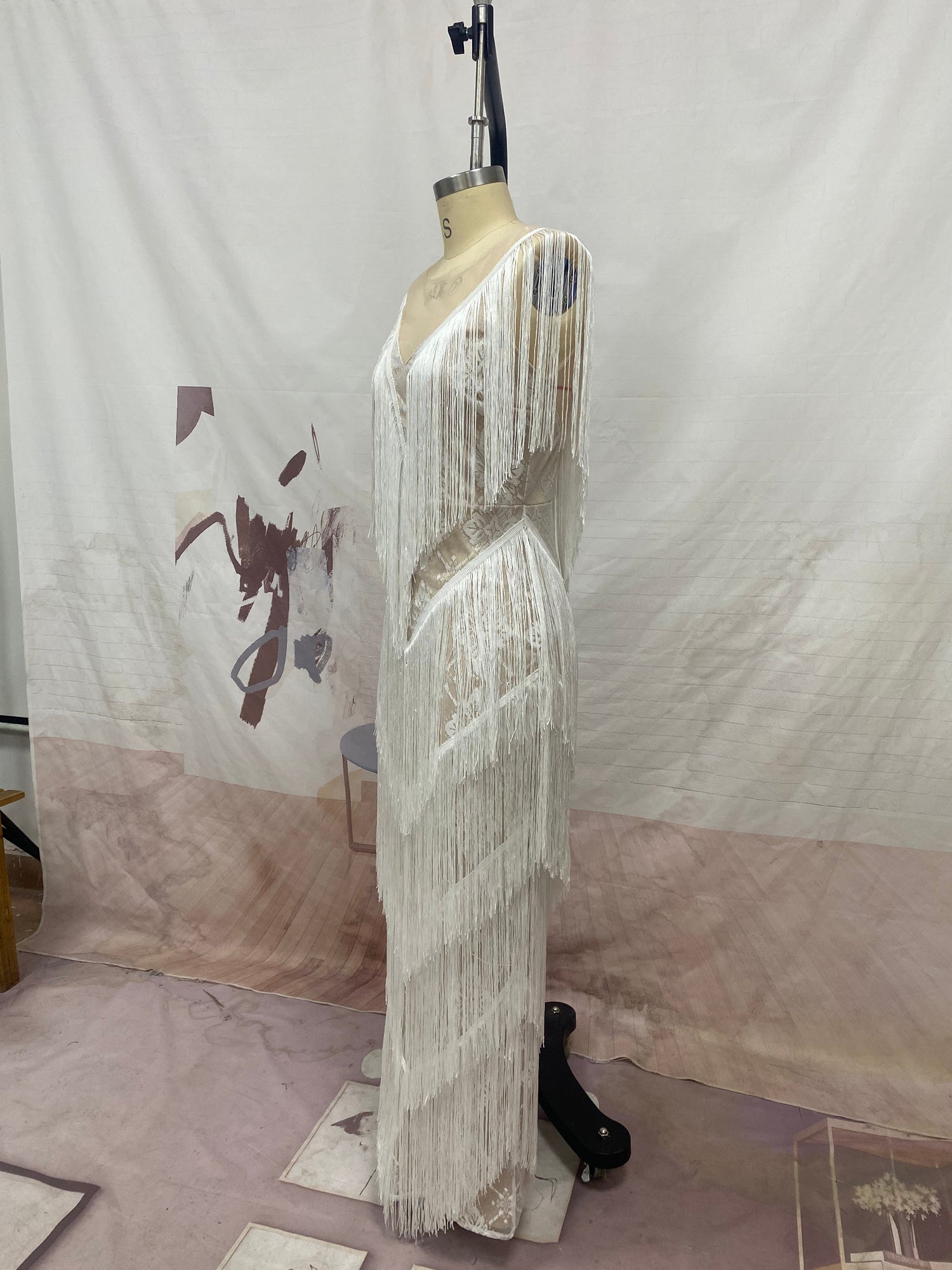 Women V Neck Sleeveless Dress Slim Fit Maxi Dress by Ragazza