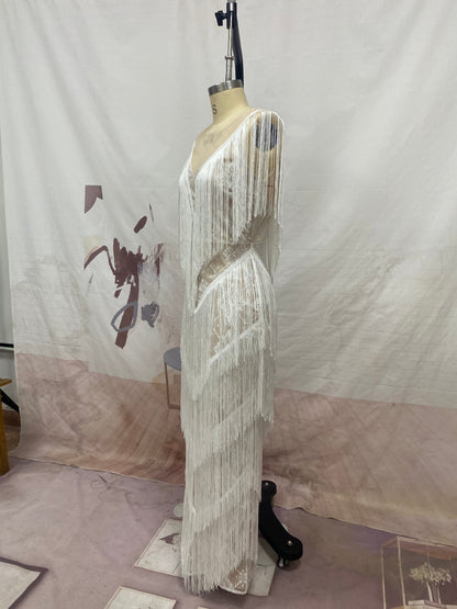 Women V Neck Sleeveless Dress Slim Fit Maxi Dress by Ragazza