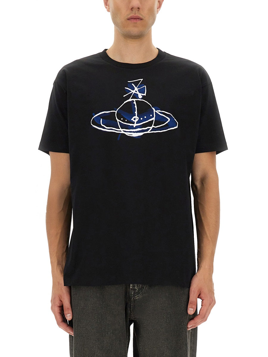 Vivienne Westwood Men Orb Print T-Shirt by Luosophy