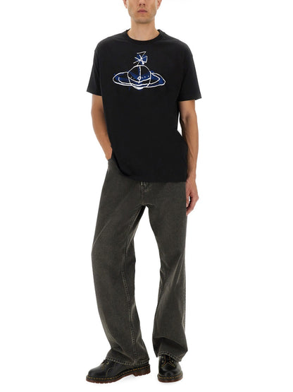 Vivienne Westwood Men Orb Print T-Shirt by Luosophy