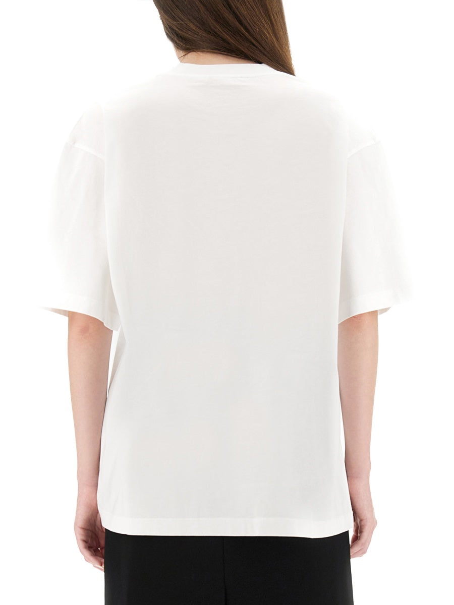 Marni Women White Cotton T-Shirt With Tulip Print by Luosophy