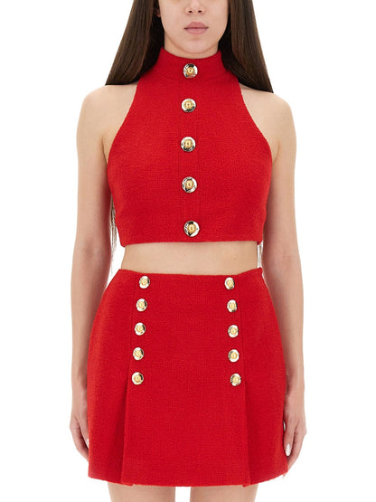 Balmain Women Wool Crop Top by Luosophy