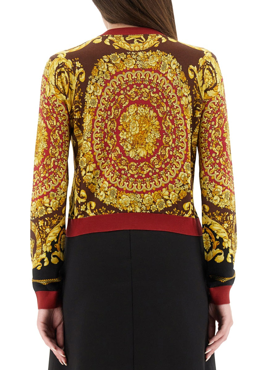Versace Women Baroque Silk Knit Cardigan by Luosophy