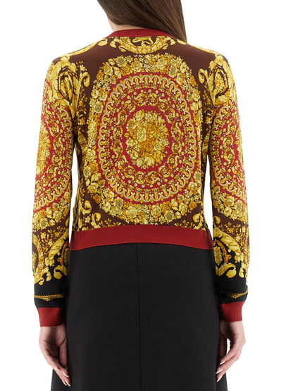Versace Women Baroque Silk Knit Cardigan by Luosophy