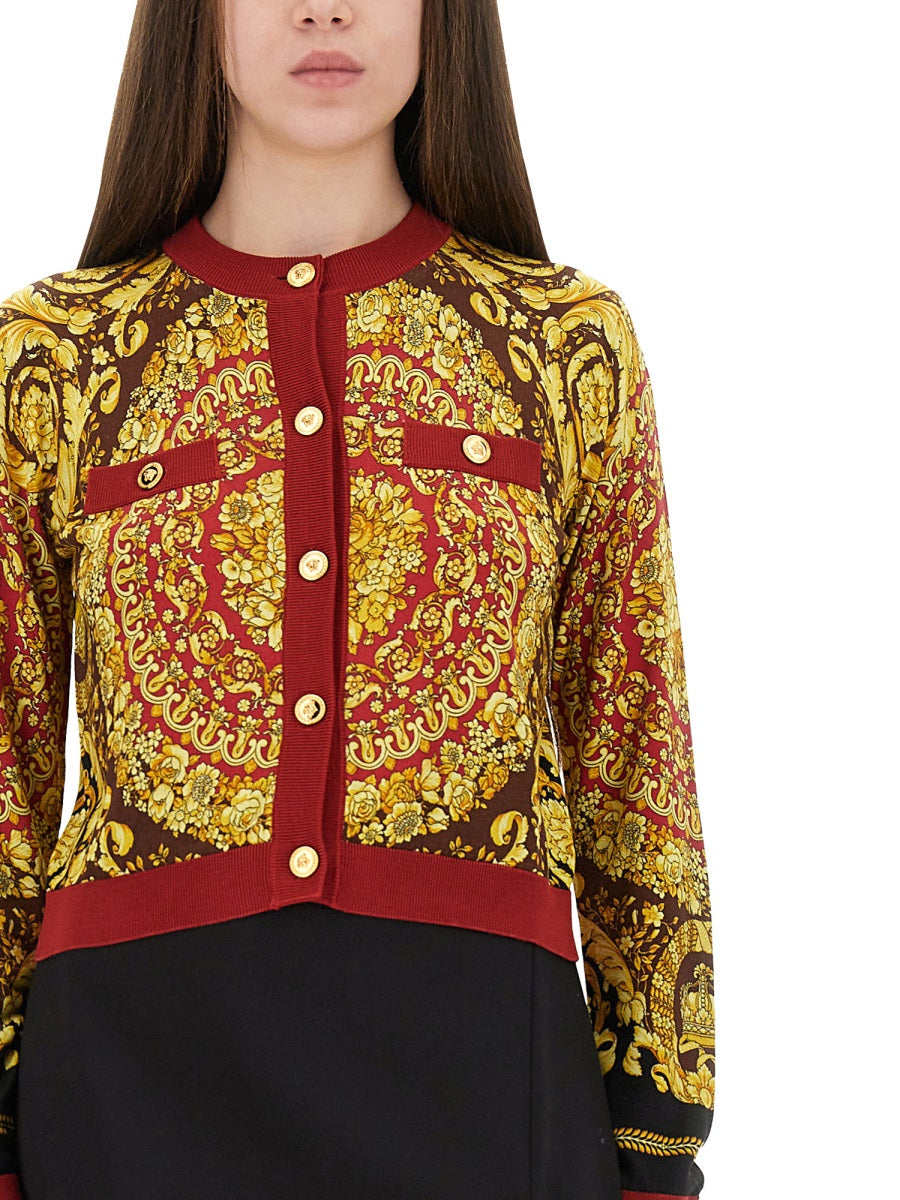 Versace Women Baroque Silk Knit Cardigan by Luosophy
