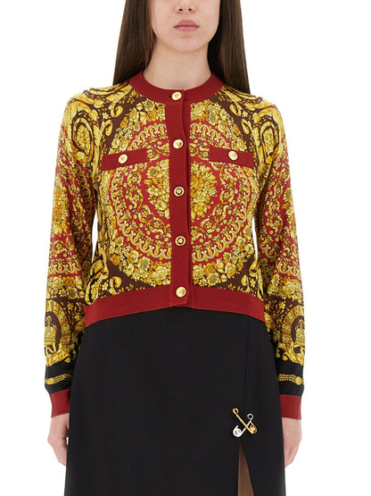 Versace Women Baroque Silk Knit Cardigan by Luosophy