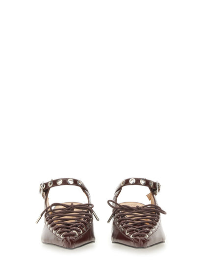 Ganni Women Mule Lace-Up by Luosophy