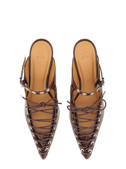 Ganni Women Mule Lace-Up by Luosophy