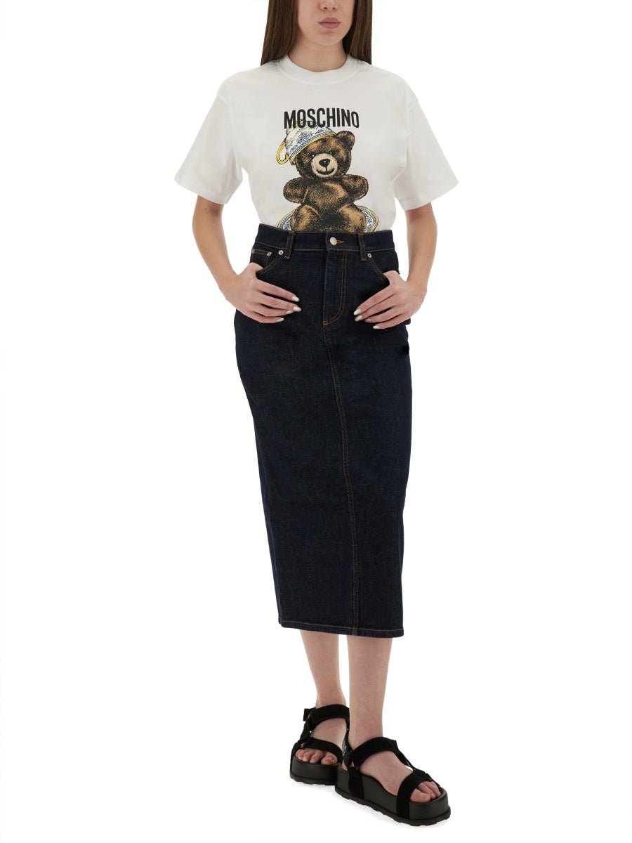 Moschino Women T-Shirt With "Teddy" Print by Luosophy