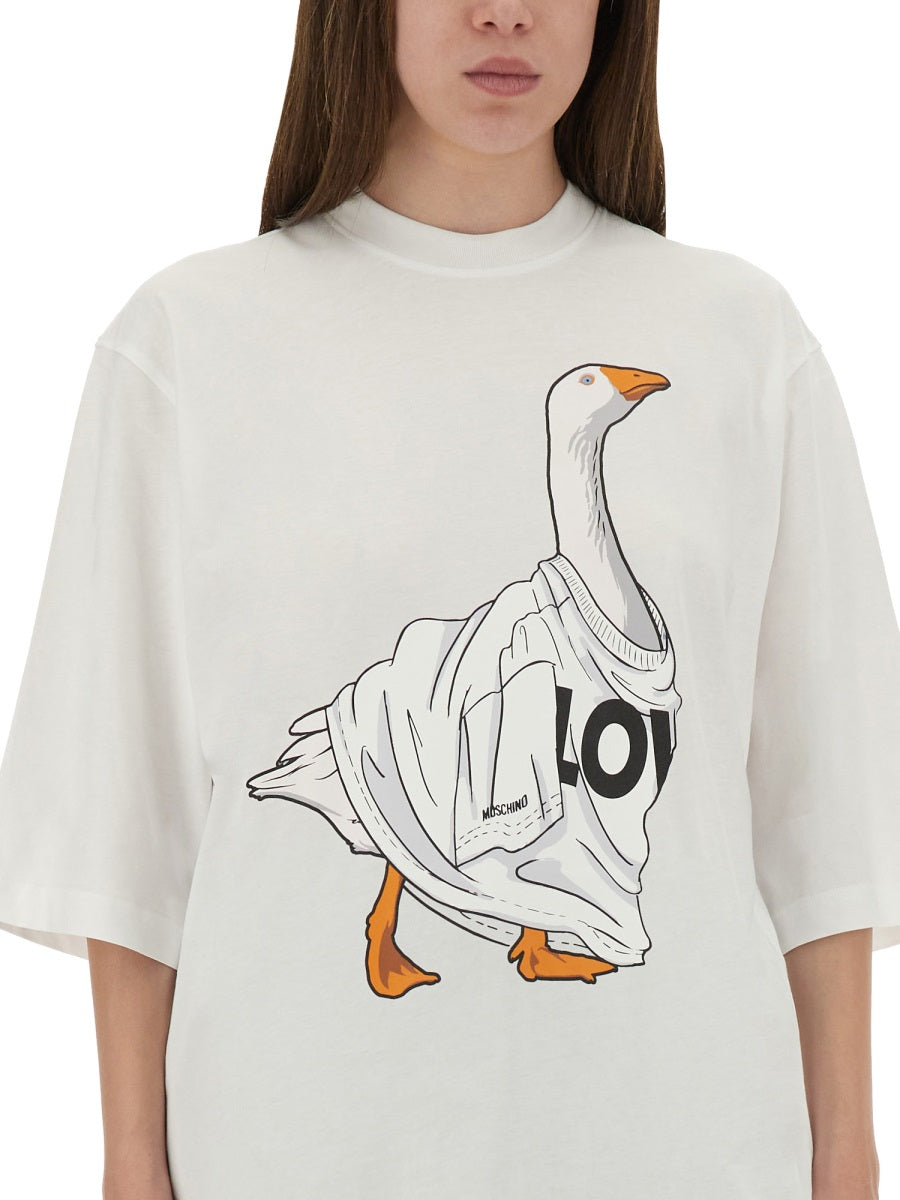 Moschino Women "Goose" Jersey T-Shirt by Luosophy