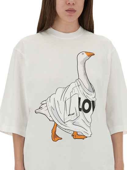 Moschino Women "Goose" Jersey T-Shirt by Luosophy