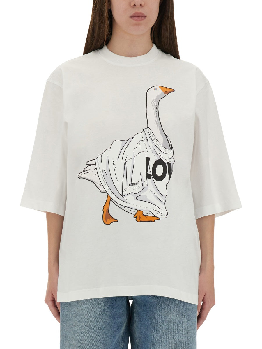 Moschino Women "Goose" Jersey T-Shirt by Luosophy