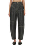 Ganni Women "Stary" Jeans In Sparkling Foil by Luosophy