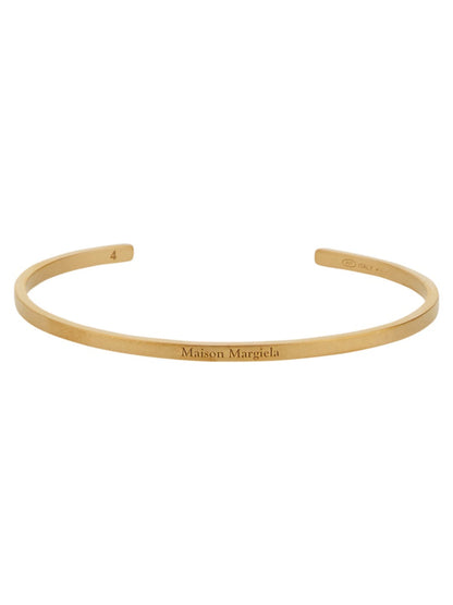 Maison Margiela Women Open Bracelet With Logo by Luosophy