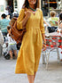 Women Clothing Autumn Winter Loose Half Length Sleeve Dress by Ragazza