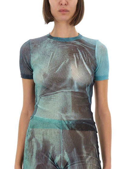Jean Paul Gaultier Women "Water" Mesh T-Shirt by Luosophy